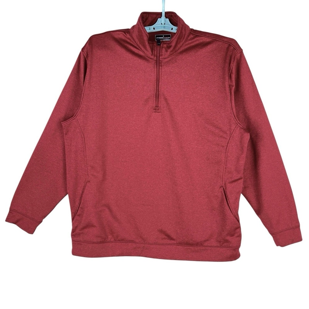 Grand Slam Performance Men's Quarter Zip Red Pullover Sweatshirt Size XL Casual